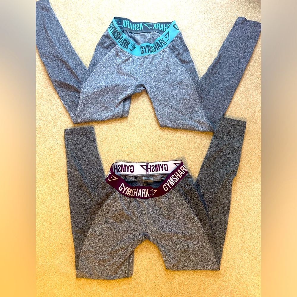 Womens Gymshark Flex Dry Leggings Size M Teal And Burgundy